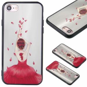 iPhone Leather Varnished Embossed Protective Case with Goddess