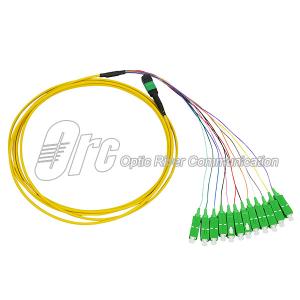 Buy cheap 3.0mm 12 Fibers MPO Female To SC/APC Breakout Trunk Cable from wholesalers