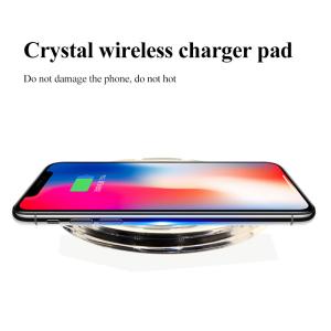 Buy cheap Hot Selling Crystal Wireless Fast Charger, Safe and High Quality Wireless Charger Pad from wholesalers