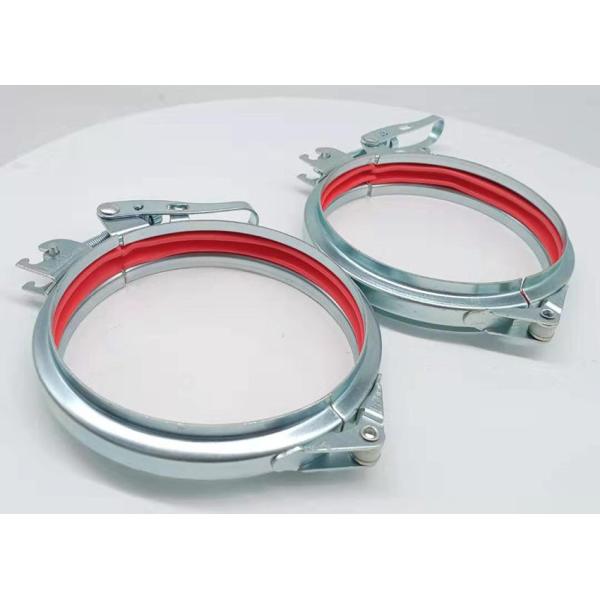 Buy cheap Flange Pipe Connection Adjustable Bolt Seal 125MM Galvanised Pipe Clamps from wholesalers