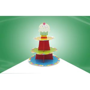Buy cheap Three tier Cake Cardboard Standees , Countertop Stand up Display from wholesalers