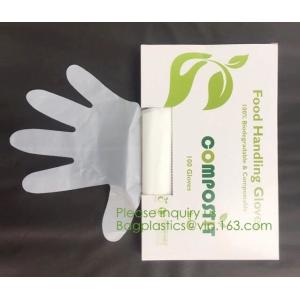 Buy cheap Biodegradable and compostable PLA gloves,OEM cheap biodegradable kitchen disposable gloves with EN13432 BPI OK compost h from wholesalers