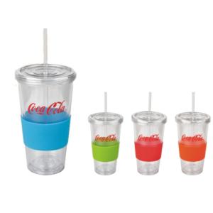 China Cheap travel coffee mug with silicon sleeve on sale