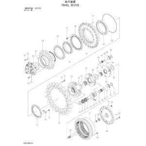 YB60000075 YB60000249 ZX850-3 ZX870H-3 Planetary Mini Final Drive 9251681