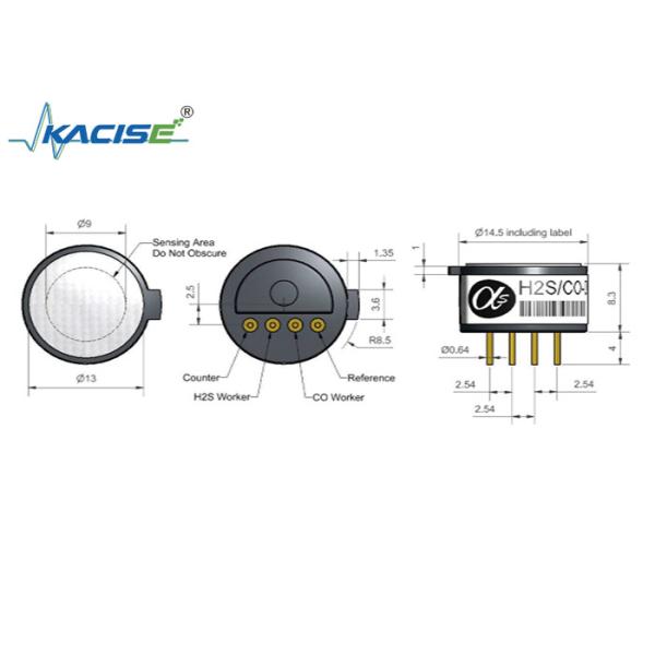 Small Size Dual Sensor for Carbon Monoxide and Hydrogen Sulfide Detection Zero