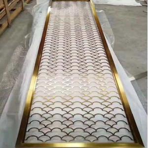 Metal foldable room divider wall panel for restaurant