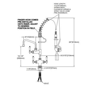 Buy cheap 98001MN-2C Pre Rinse Kitchen Faucet With Pull Down Spray from wholesalers