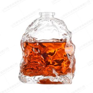 Custom Size Accepted Crystal Whiskey Brandy Decanter with Gold Glass Bottle Cap