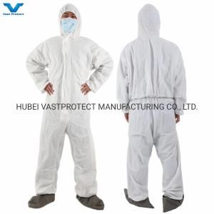 Buy cheap CE Cat 3 Type 5 6 Disposable Coveralls with Green Microporous Material and Customization from wholesalers