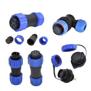 Buy cheap High Current SP11 SP13 SP21 Waterproof Power Connector 2 - 12 Pin Plastic Plug Socket Cap from wholesalers
