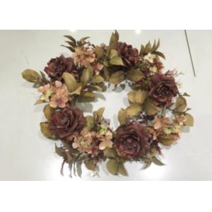 Buy cheap Autumn Style 50cm Artificial Maple Rose French Hydrangea Wreath from wholesalers