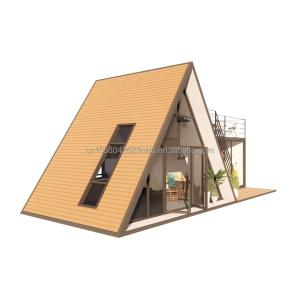 Customizable and Durable Wooden A-Shaped Steel Structure House for Modern