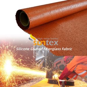Buy cheap Double Sided Silicone Coated Fiberglass Fabric 800℃ Protective Welding Blanket with 50 m / 100 m Roll Length from wholesalers
