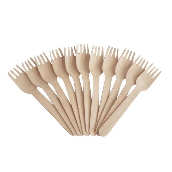 Quality Durable 160mm Compostable Wooden Forks Environmental Friendly for sale