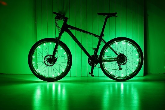 Quality AAA Battery LED Bicycle Spoke Light 32pcs Aluminum 3D for sale