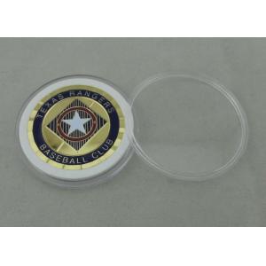 Brass Stamped With Epola Enamel Personalized Coins With Gol Plating