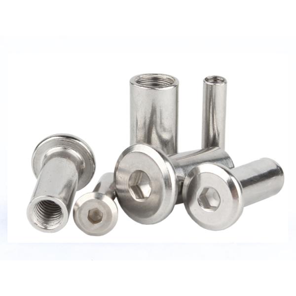 Flat Head Hexagon Socket Sleeve Barrel Connector Nut Stainless Steel Sleeve Barrel Nut