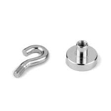 Buy cheap Black rubber coated pot magnet with hook, POTN03-40A from wholesalers