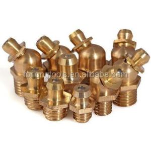 Buy cheap Drill Sleeve and Button Connection Customized Forged 45 Degree Brass Grease Nipple 1/4