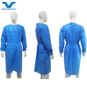 Blue Breathable Anti Static Isolation Gown AAMI Level 2 3 For Protective
