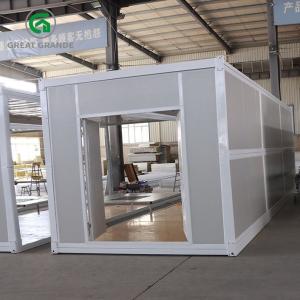 Q235B Galvanized Prefab Folding Container House With Aluminum Alloy Sliding