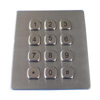China 12 keys dust proof  metal dot braille keypad with flat keys USB interface for sale