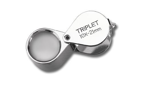 Buy cheap 10X Magnification Triplet Jewelry loupe with chromium plating outer casing from wholesalers