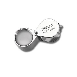 Buy cheap 10X Magnification Triplet Jewelry loupe with chromium plating outer casing from wholesalers