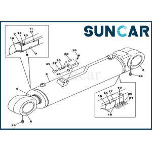 Buy cheap Self-detaching Counterweight LZ00463 Cylinder Seal Repair Kit Fits Case CX800 CX700 from wholesalers