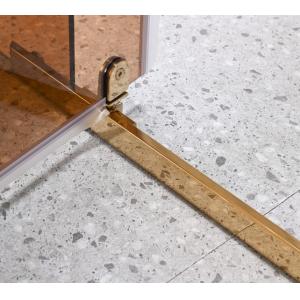 Buy cheap Elegant Shower Enclosures With Tinted Glass And Golden Aluminium Frame from wholesalers