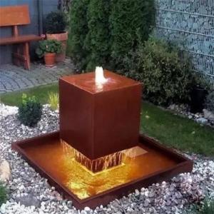 Buy cheap ISO9001 Corten Steel Cascade Cubic Block Floating Water Feature product