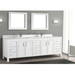 Custom Bathroom Vanity Cabinets Paint Surface Granite Countertop Including Basin