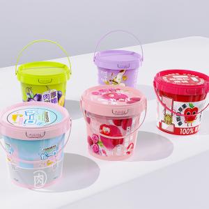 Buy cheap IML Printing Plastic Buckets for Yogurt Biscuit Cookies Pet Food Storage Container 300ml-5L from wholesalers
