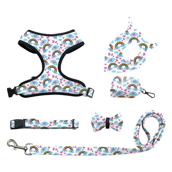 Personalized Custom Dog Cat Harness Sets Adjustable No Pull Luxury Designer