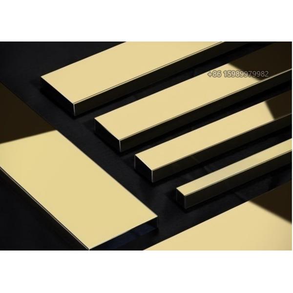 Buy cheap 10ft SS316 U Channel Edging , SS U Channel 10*50*10mm PVD Plating from wholesalers