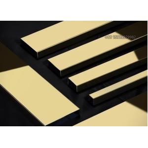 Buy cheap 10ft SS316 U Channel Edging , SS U Channel 10*50*10mm PVD Plating from wholesalers