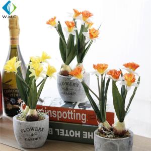 Buy cheap Silk Artificial Green Plants , Artificial Mini Daffodils For Desk Decoration from wholesalers
