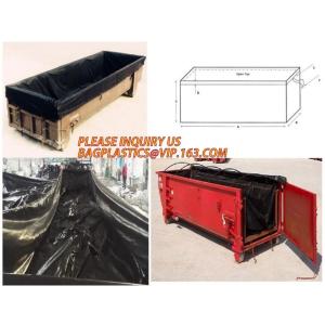 Buy cheap PE Dumpster Container Drawstring Liners,8 Mil Black Open Top Drawstring Dumpster Container Liners,Polyethylene roll-off from wholesalers