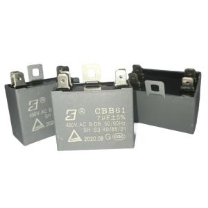 Buy cheap Ac Motor Start Capacitor CBB61 450V 7.0UF Four Quick-Connect Teriminals Straight Lug from wholesalers