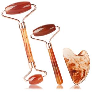 Buy cheap Anti Aging Face Jade Roller Set Rose Quartz Massage Roller from wholesalers