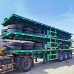 Buy cheap 40ft Container Flatbed Semi Trailer 40 feet Truck Semi Trailer Flatbed Trailers from wholesalers