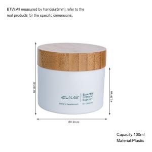 Buy cheap 50ml White Opaque Plastic Cosmetic Cream Jars With Silver Lids from wholesalers