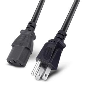 Black Color Power Plug Connection UL Standard Rated Current And Voltage 10/250
