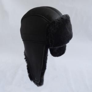 Buy cheap High quality wholesale double face shearling trapper sheepskin hat from wholesalers