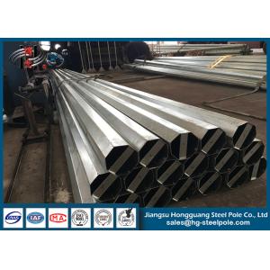 Buy cheap Overlap  connection Conical galvanized Steel Poles H15m 2mm - 6mm from wholesalers