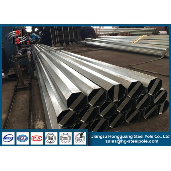 Buy cheap Overlap connection Conical galvanized Steel Poles H15m 2mm - 6mm from wholesalers