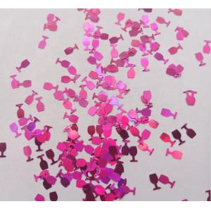 Buy cheap Chinese Year Occasion Red Wine Glass with LED Glitter Shapes and 5cm Plastic Number Design in Plastic Bags MOQ 100pcs from wholesalers