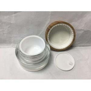 Buy cheap Empty 50g glass lotion containers with Wooden Cap Eco Friendly from wholesalers
