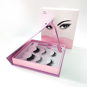 Buy cheap Modern Style Eyeliner Magnetic Eyelashes Customized Band With Packing Box from wholesalers
