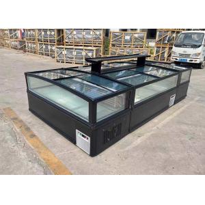 Buy cheap Curved Sliding Glass Top Island Freezer Automatic Defrost 1050 Litres from wholesalers